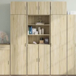 vidaXL Buffet haut chêne sonoma 70x42,5x185 cm bois d'ingénierie