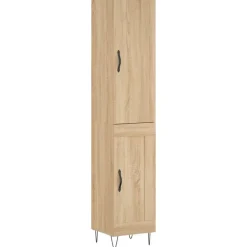 Armoires & Meubles De Rangement-vidaXL Buffet haut Chêne sonoma 34,5x34x180 cm Bois d'ingénierie