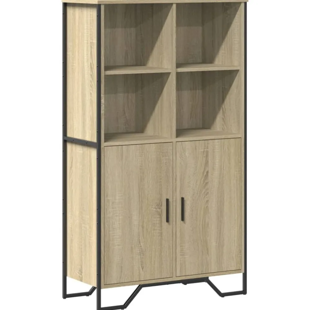Armoires & Meubles De Rangement-vidaXL Buffet haut chêne sonoma 79,5x35,5x137,5 cm bois d'ingénierie Chêne sonoma