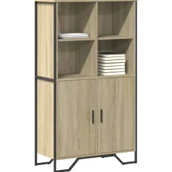 Armoires & Meubles De Rangement-vidaXL Buffet haut chêne sonoma 79,5x35,5x137,5 cm bois d'ingénierie Ch&ecirc;ne sonoma