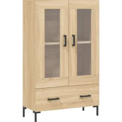 Armoires & Meubles De Rangement-vidaXL Buffet haut chêne sonoma 69,5x31x115 cm bois d'ingénierie Ch&ecirc;ne sonoma