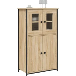 Armoires & Meubles De Rangement-vidaXL Buffet haut chêne sonoma 62x32x106,5 cm bois d'ingénierie Ch&ecirc;ne sonoma