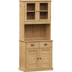 vidaXL Buffet haut VIGO 78x40x175 cm bois massif de pin