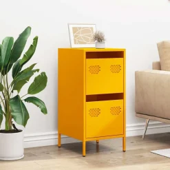 vidaXL Buffet moutarde 35x39x73,5 cm acier laminé à froid