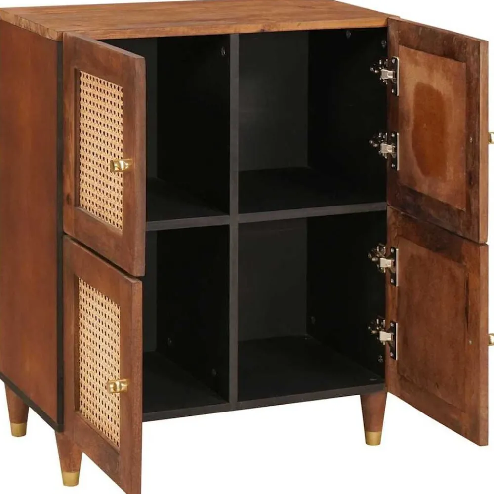 vidaXL Buffet Marron 60 x 33,5 x 75 cm Bois de mangue massif