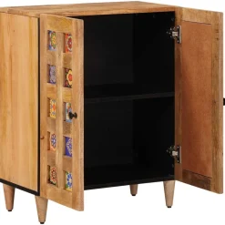 vidaXL Buffet 60 x 33 x 75 cm Bois de mangue massif