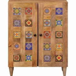 vidaXL Buffet 60 x 33 x 75 cm Bois de mangue massif