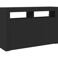 Armoires & Meubles De Rangement-vidaXL Buffet 116 x 30 x 75 cm Bois d'ingénierie Noir