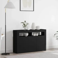 Armoires & Meubles De Rangement-vidaXL Buffet 116 x 30 x 75 cm Bois d'ingénierie Noir