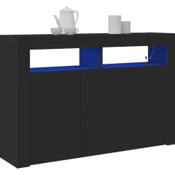 Armoires & Meubles De Rangement-vidaXL Buffet 116 x 30 x 75 cm Bois d'ingénierie Noir