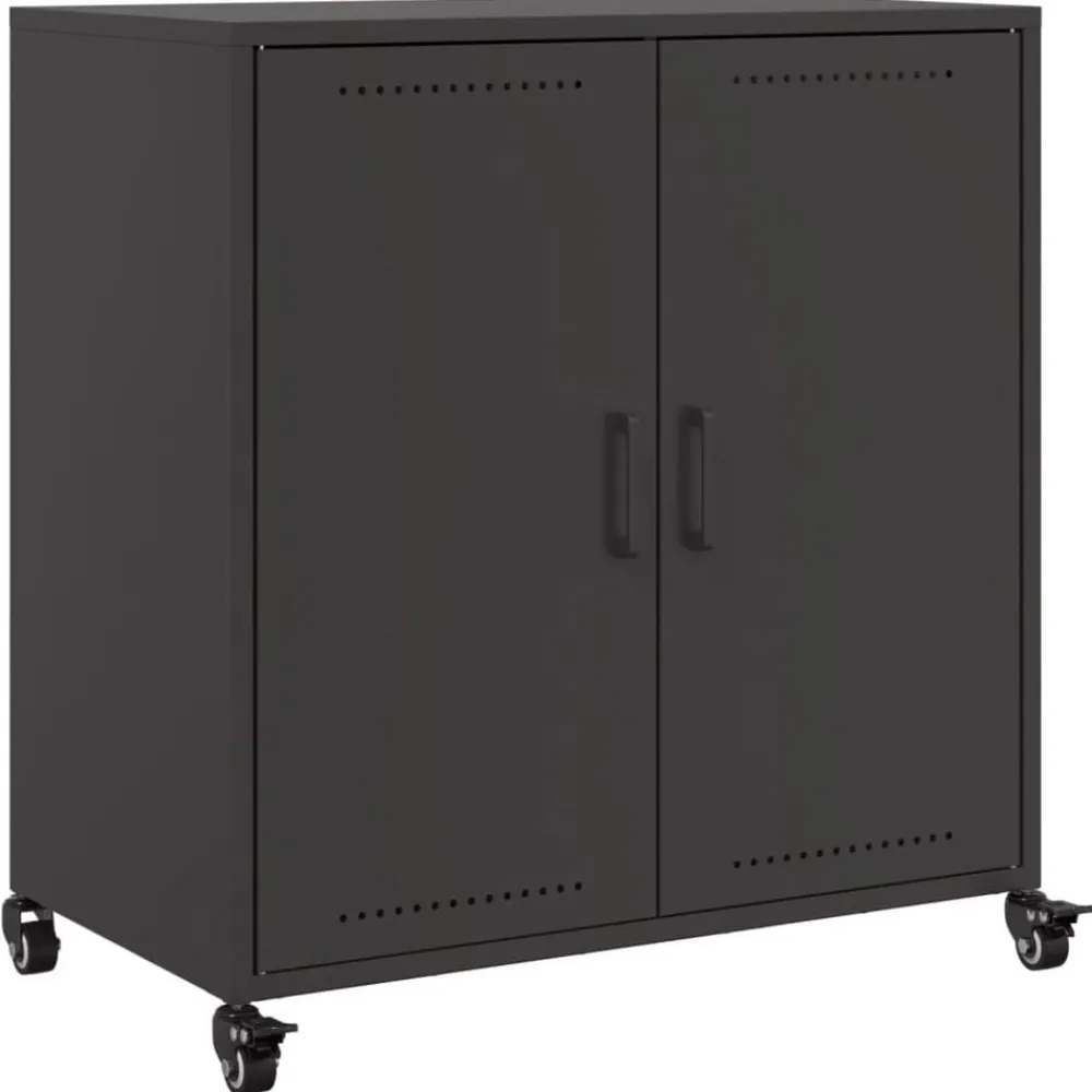 Armoires & Meubles De Rangement-vidaXL Buffet 68x39x72 cm acier Noir