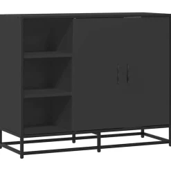 Armoires & Meubles De Rangement-vidaXL Buffet 92x35x76 cm bois d’ingénierie Noir