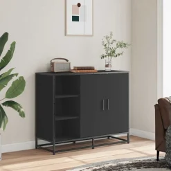 Armoires & Meubles De Rangement-vidaXL Buffet 92x35x76 cm bois d’ingénierie Noir