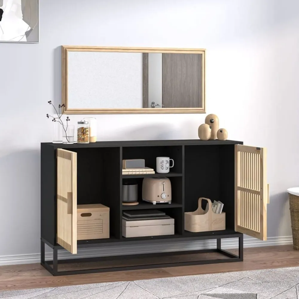 Armoires & Meubles De Rangement-vidaXL Buffet 105x30x65 cm bois d'ingénierie Noir