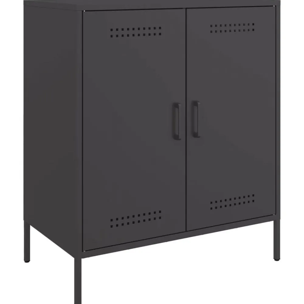 Armoires & Meubles De Rangement-vidaXL Buffet 68x39x79 cm acier Noir