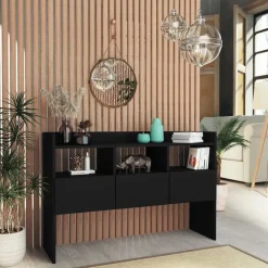 Armoires & Meubles De Rangement-vidaXL Buffet 105x30x70 cm Bois d’ingénierie Noir