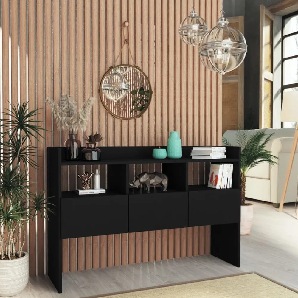 Armoires & Meubles De Rangement-vidaXL Buffet 105x30x70 cm Bois d’ingénierie Noir