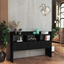 Armoires & Meubles De Rangement-vidaXL Buffet 105x30x70 cm Bois d’ingénierie Noir