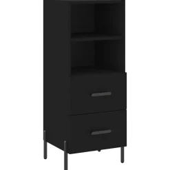 Armoires & Meubles De Rangement-vidaXL Buffet 34,5x34x90 cm Bois d'ingénierie Noir