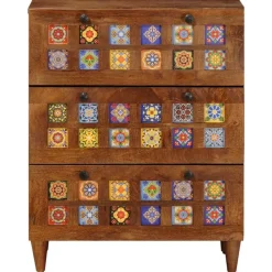 vidaXL Buffet 60 x 33 x 75 cm Bois de mangue massif