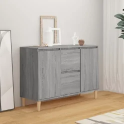 Armoires & Meubles De Rangement-vidaXL Buffet 101x35x70 cm Bois d'ingénierie Sonoma gris