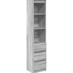 Armoires & Meubles De Rangement-vidaXL Buffet 37,5x35x180 cm bois d'ingénierie Sonoma gris