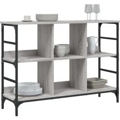 Armoires & Meubles De Rangement-vidaXL Buffet 102x32x73,5 cm bois d'ingénierie Sonoma gris
