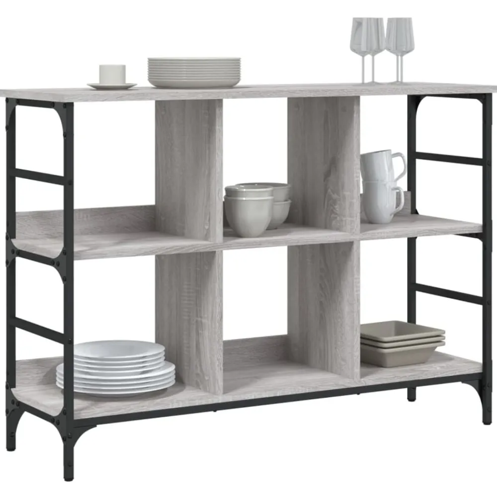 Armoires & Meubles De Rangement-vidaXL Buffet 102x32x73,5 cm bois d'ingénierie Sonoma gris