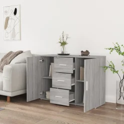 vidaXL Buffet 91x29,5x65 cm Bois d'ingénierie