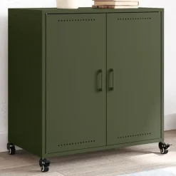 Armoires & Meubles De Rangement-vidaXL Buffet olive 68x39x72 cm acier Vert
