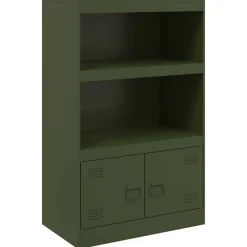 Armoires & Meubles De Rangement-vidaXL Buffet 67x39x107 cm acier Vert olive