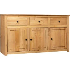 Armoires & Meubles De Rangement-vidaXL Buffet 135x40x80 cm Pin solide Assortiment Panama Marron