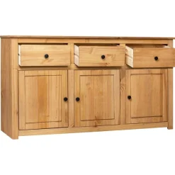 Armoires & Meubles De Rangement-vidaXL Buffet 135x40x80 cm Pin solide Assortiment Panama Marron
