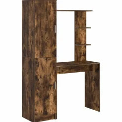 vidaXL Bureau 2 pcs Chêne fumé