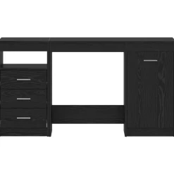 Meubles De Bureau-vidaXL Bureau 2 pcs Chêne noir 140 x 50 x 76 cm Bois d'ingénierie Ch&ecirc;ne noir