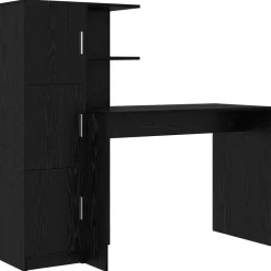 Meubles De Bureau-vidaXL Bureau 2 pcs Chêne noir Ch&ecirc;ne noir