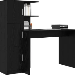 Meubles De Bureau-vidaXL Bureau 2 pcs Chêne noir Ch&ecirc;ne noir