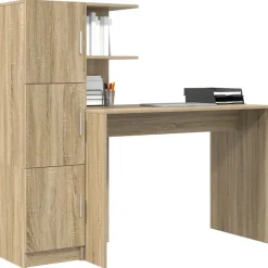 Meubles De Bureau|Armoires & Meubles De Rangement-vidaXL Bureau 2 pcs Chêne Sonoma Ch&ecirc;ne sonoma