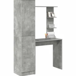 Meubles De Bureau-vidaXL Bureau 2 pcs Gris béton