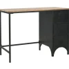 Meubles De Bureau-vidaXL Bureau à piédestal unique Bois de sapin et acier 100x50x76 cm