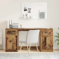 vidaXL Bureau avec armoire avec tiroir 154,5 x 50 x 75 cm