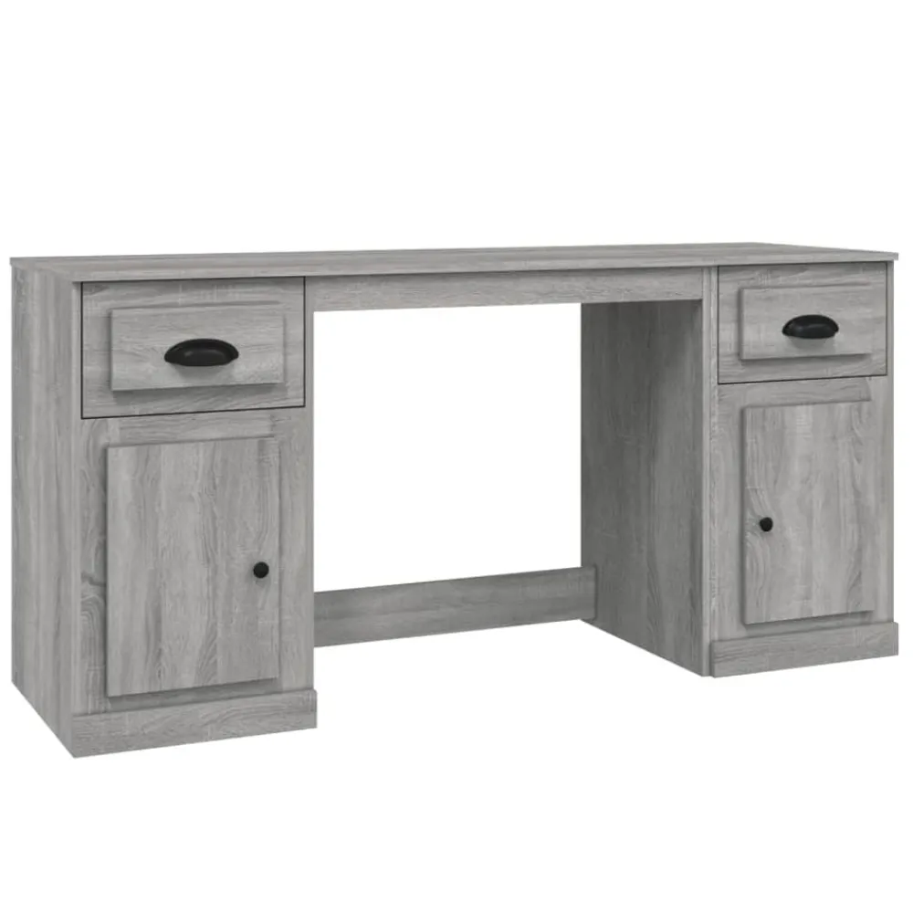 vidaXL Bureau avec armoire bois d'ingénierie