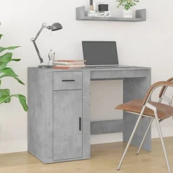 vidaXL Bureau avec armoire bois d'ingénierie