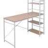 Meubles De Bureau-vidaXL Bureau avec bibliothèque à 4 niveaux chêne