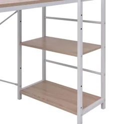 Meubles De Bureau-vidaXL Bureau avec bibliothèque à 4 niveaux chêne
