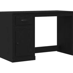 vidaXL Bureau avec porte Chêne noir 50 x 115 x 75 cm Bois d'ingénierie