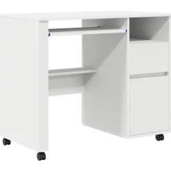 vidaXL Bureau avec roues 91 x 50 x 77 cm Bois d'ingénierie