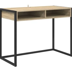 Meubles De Bureau-vidaXL Bureau avec stockage Sonoma 100 x 50 x 75 cm Bois d'ingénierie Ch&ecirc;ne sonoma