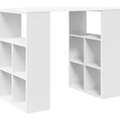 Meubles De Bureau-vidaXL Bureau avec étagère 90 x 50 x 75 cm Bois d'ingénierie Blanc