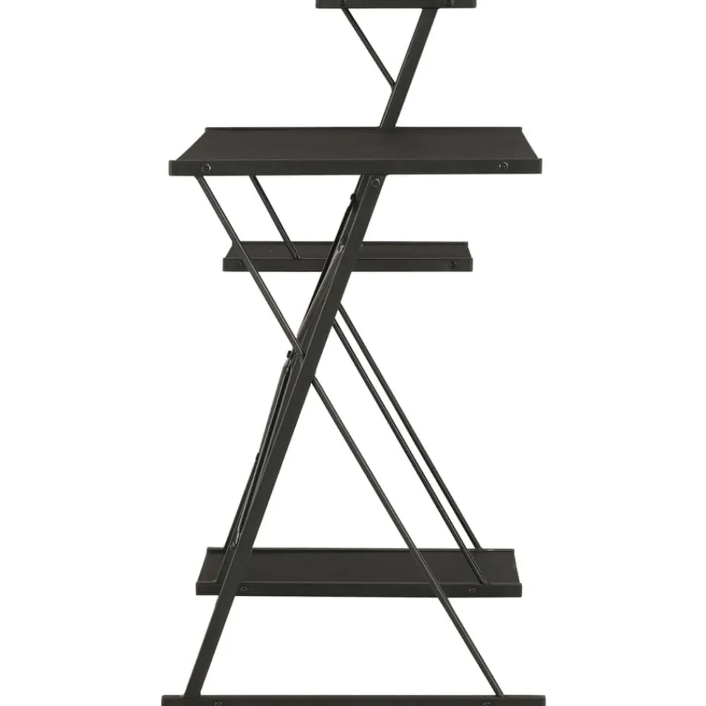 Meubles De Bureau-vidaXL Bureau avec étagère 116x50x93 cm Noir